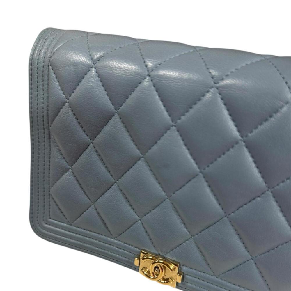 CHANEL Authentic Blue Leather Wallet - Picture 10 of 12